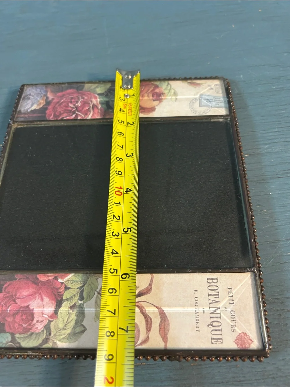 Vintage Antique Style Floral Picture Frame in Rose and Cream - 4 x 6” | EUC